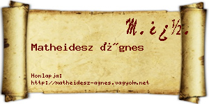Matheidesz Ágnes névjegykártya